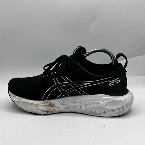 Asics Gel Nimbus 25 Womens Size 8 Black Running Shoes Sneakers 1012B356 - Picture 5 of 12